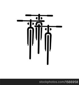 Bicycle icon in trendy flat design
