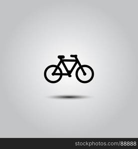 Bicycle icon on white. Bicycle icon on white background. Vector illustration.