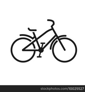 Bicycle icon vector isolated on white background. Vector illustration. - stock vector. bicycle icon vector design template. Bicycle outline icon 