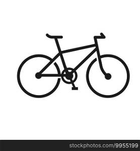 Bicycle icon vector isolated on white background. Vector illustration. - stock vector. bicycle icon vector design template. Bicycle outline icon 