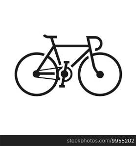 Bicycle icon vector isolated on white background. Vector illustration. - stock vector. bicycle icon vector design template. Bicycle outline icon