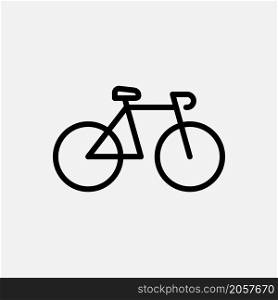 bicycle icon vector line style