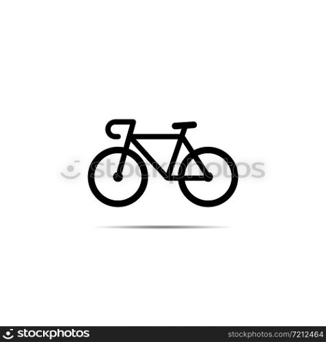 Bicycle icon with shadow. Simple design. Vector eps10