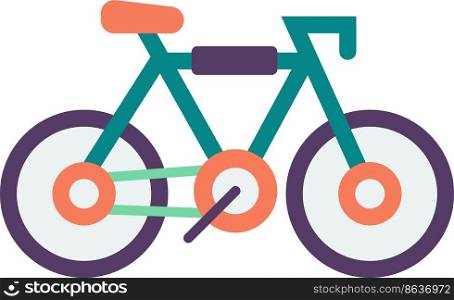 bicycle illustration in minimal style isolated on background