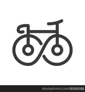 Bicycle illustration logo vector flat design