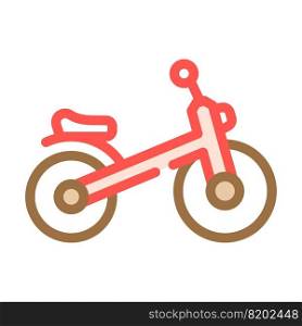 bicycle kid leisure color icon vector. bicycle kid leisure sign. isolated symbol illustration. bicycle kid leisure color icon vector illustration