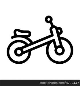 bicycle kid leisure line icon vector. bicycle kid leisure sign. isolated contour symbol black illustration. bicycle kid leisure line icon vector illustration