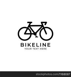 Bicycle line graphic design template vector isolated