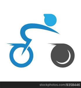 Bicycle logo icon design illustration