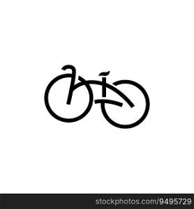Bicycle Logo, Simple Minimalist Design, Sport Transport Vector, Illustration silhouette template