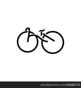 Bicycle Logo, Simple Minimalist Design, Sport Transport Vector, Illustration silhouette template