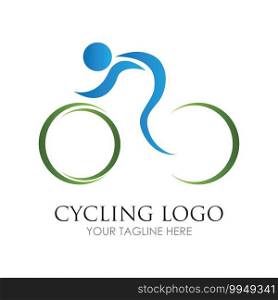 Bicycle logo vector icon template design