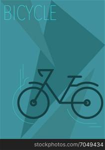 Bicycle Minimal Design Creative Vector Art Illustration