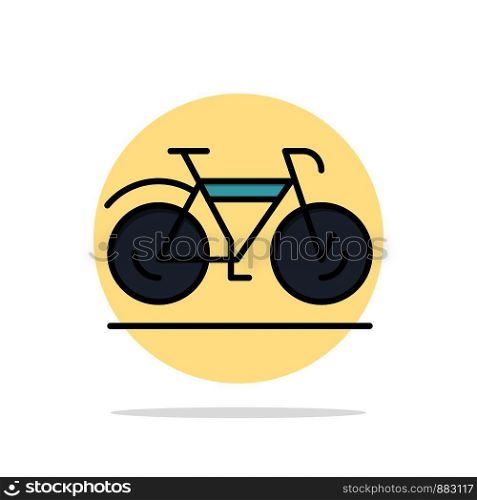 Bicycle, Movement, Walk, Sport Abstract Circle Background Flat color Icon