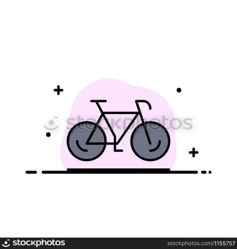 Bicycle, Movement, Walk, Sport Business Logo Template. Flat Color