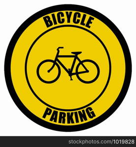 Bicycle Parking Floor Sign Vector illustration eps10