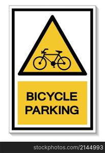 Bicycle Parking Symbol Sign Isolate on White Background,Vector Illustration EPS.10