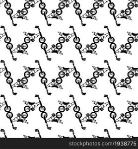 Bicycle pattern seamless background texture repeat wallpaper geometric vector. Bicycle pattern seamless vector