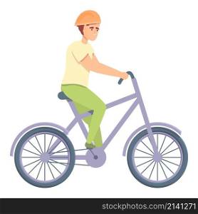 Bicycle rider icon cartoon vector. Young bicyclist. Mountain race. Bicycle rider icon cartoon vector. Young bicyclist