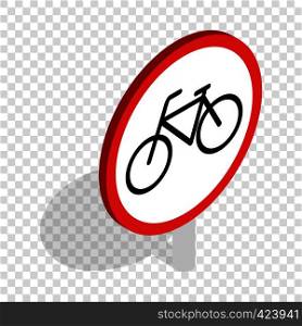 Bicycle sign isometric icon 3d on a transparent background vector illustration. Bicycle sign isometric icon