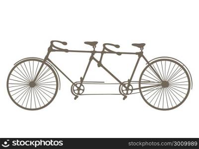 Bicycle silhouette isolated on white background. Vector.