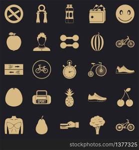 Bicycle tour icons set. Simple set of 25 bicycle tour vector icons for web for any design. Bicycle tour icons set, simple style