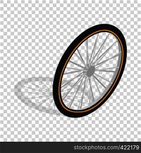Bicycle whee isometric icon 3d on a transparent background vector illustration. Bicycle whee isometric icon