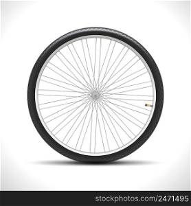 Bicycle Wheel isolated on white. Vector Illustration. EPS10 opacity