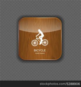 Bicycle wood application icons