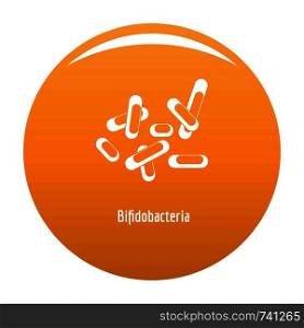 Bifidobacteria icon. Simple illustration of bifidobacteria vector icon for any design orange. Bifidobacteria icon vector orange