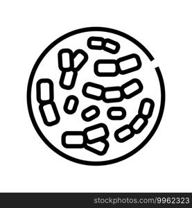 bifidobacterium probiotics line icon vector. bifidobacterium probiotics sign. isolated contour symbol black illustration. bifidobacterium probiotics line icon vector illustration