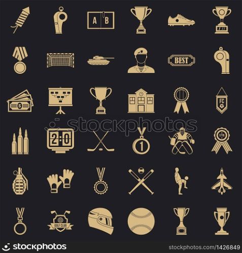 Big award icons set. Simple set of 36 big award vector icons for web for any design. Big award icons set, simple style