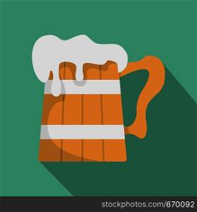 Big beer mug icon. Flat illustration of big beer mug vector icon for web. Big beer mug icon, flat style.