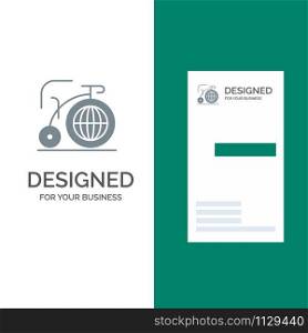 Big, Bike, Dream, Inspiration Grey Logo Design and Business Card Template