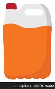 Big bottle of juice, illustration, vector on white background.