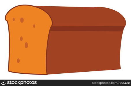 Big bread, illustration, vector on white background.