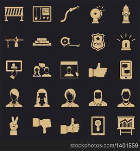 Big business icons set. Simple set of 25 big business vector icons for web for any design. Big business icons set, simple style