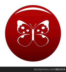 Big butterfly icon. Simple illustration of big butterfly vector icon for any design red. Big butterfly icon vector red