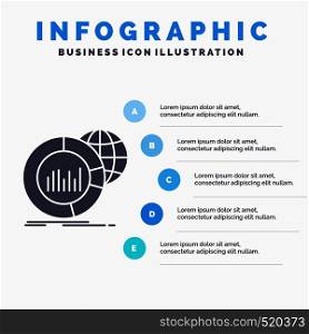 Big, chart, data, world, infographic Infographics Template for Website and Presentation. GLyph Gray icon with Blue infographic style vector illustration.. Vector EPS10 Abstract Template background