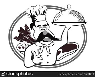 big Chef badge on white background