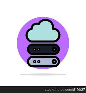 Big, Cloud, Data, Storage Abstract Circle Background Flat color Icon