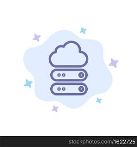 Big, Cloud, Data, Storage Blue Icon on Abstract Cloud Background