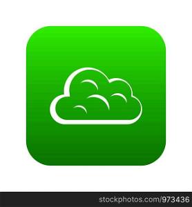 Big cloud icon digital green for any design isolated on white vector illustration. Big cloud icon digital green