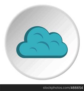Big cloud icon in flat circle isolated on white background vector illustration for web. Big cloud icon circle