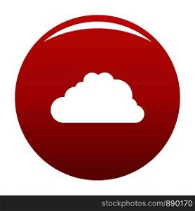 Big cloud icon. Simple illustration of big cloud vector icon for any design red. Big cloud icon vector red