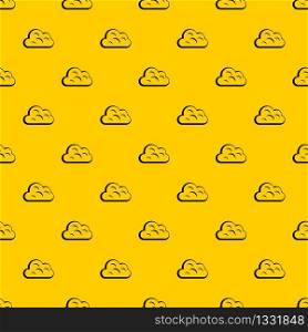 Big cloud pattern seamless vector repeat geometric yellow for any design. Big cloud pattern vector