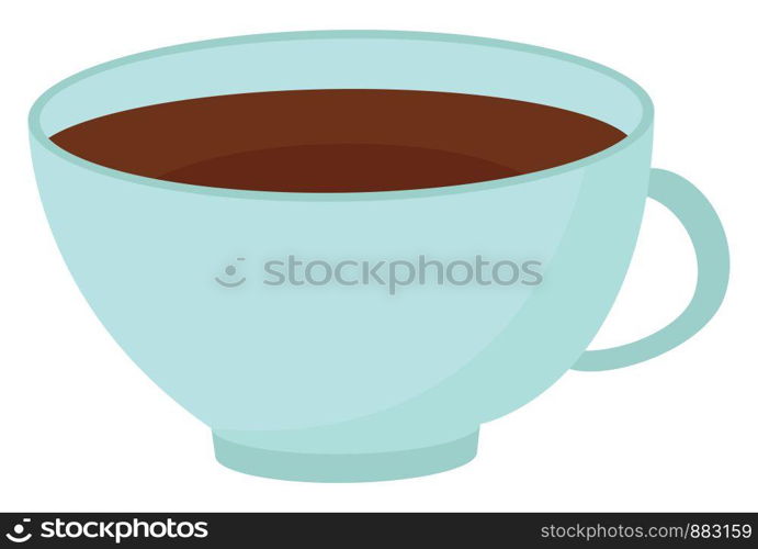 Big coffee cup, illustration, vector on white background.