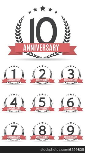 Big Collection Set of Template Logo Anniversary Vector Illustration EPS10. Big Collection Set of Template Logo Anniversary Vector Illustrat