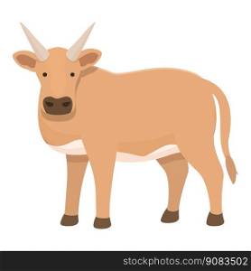 Big cow icon cartoon vector. Farm cattle. Grass milk. Big cow icon cartoon vector. Farm cattle