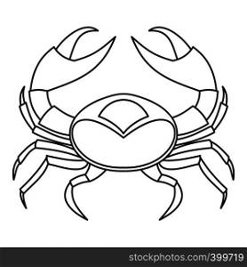 Big crab icon. Outline illustration of crab vector icon for web. Big crab icon, outline style